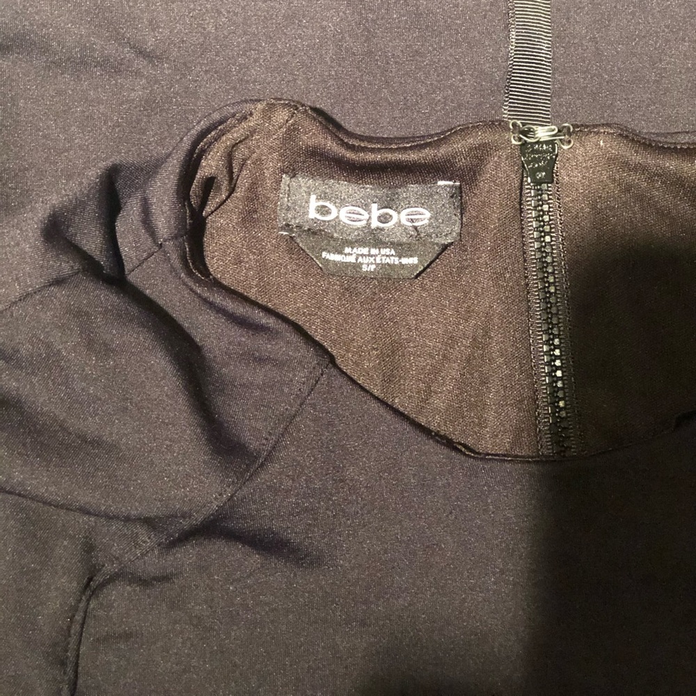 bebe black long sleeve dress